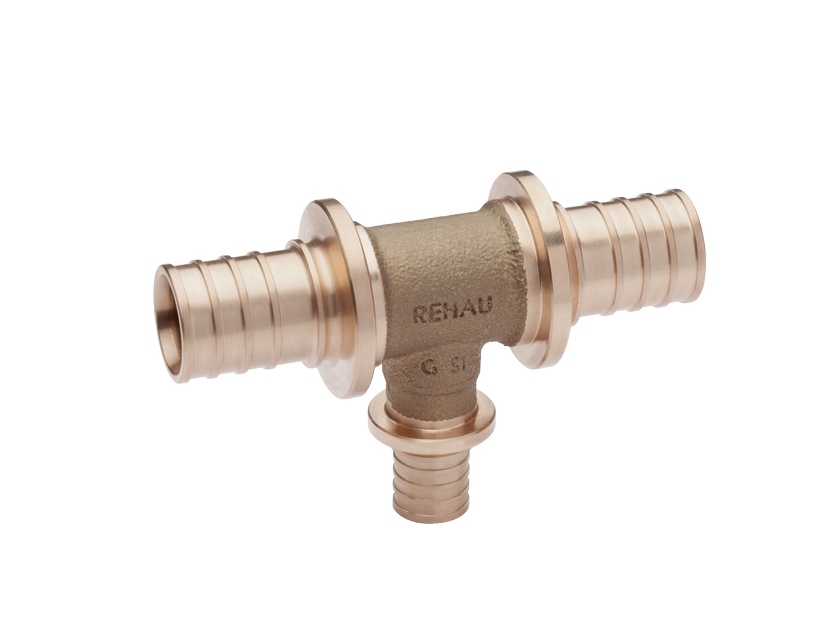 Тройник REHAU с уменьшенным боковым проходом 50-40-50 RX+, бронза