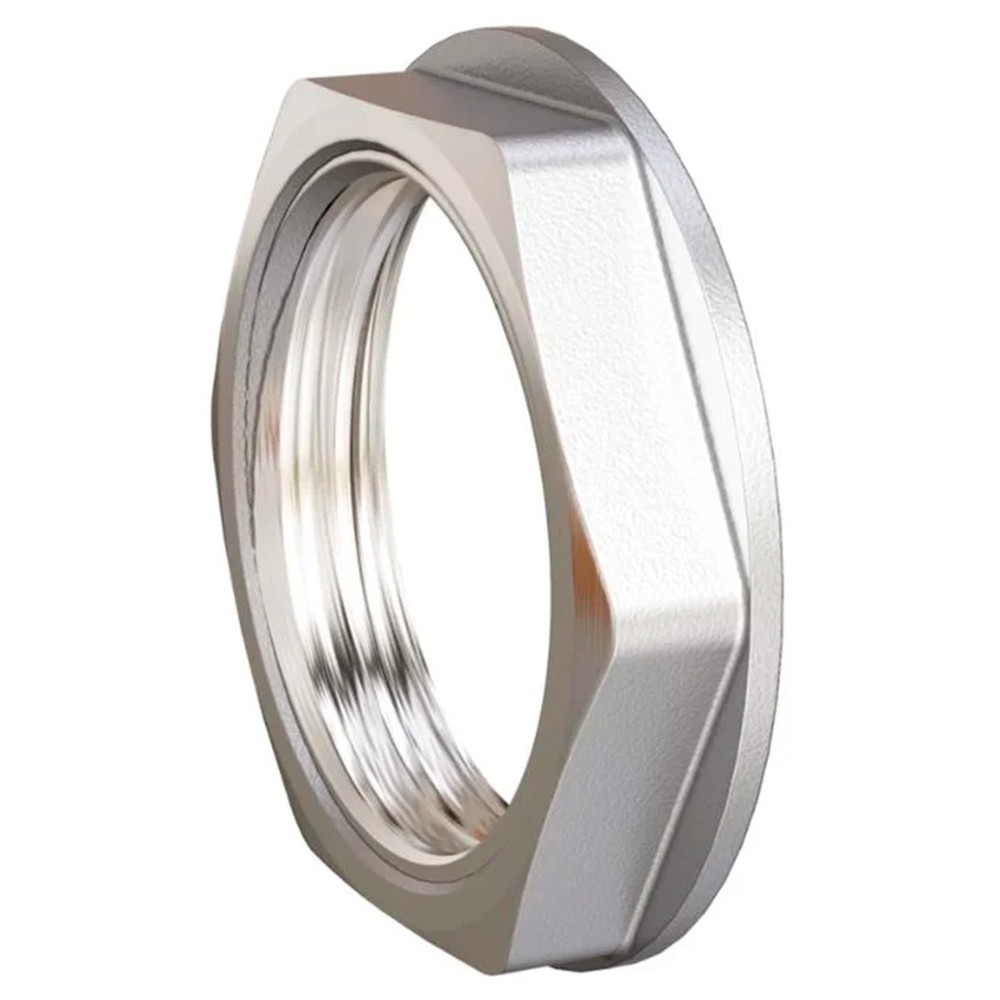 Контргайка LD DN20 внутренняя резьба, латунь никелированная