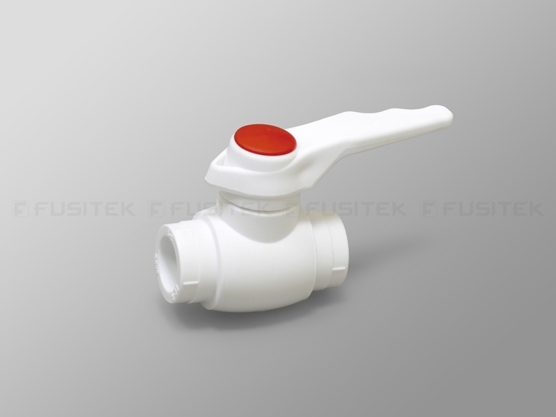 FUSITEK Шаровый кран для гор. воды PPR белый - 50