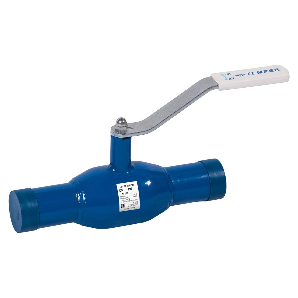 Кран шаровый TEMPER DN65 PN25 с/проходной приварной, 28220065
