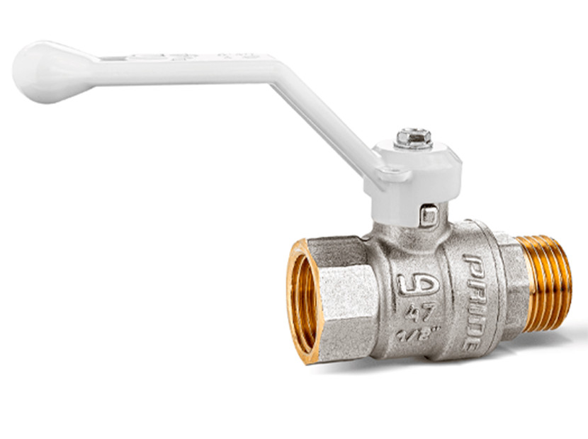 Кран шаровой латунный LD Pride 47.25.B-Н.Р (White) Ду 25 Ру 40 вн-нр, (рычаг)