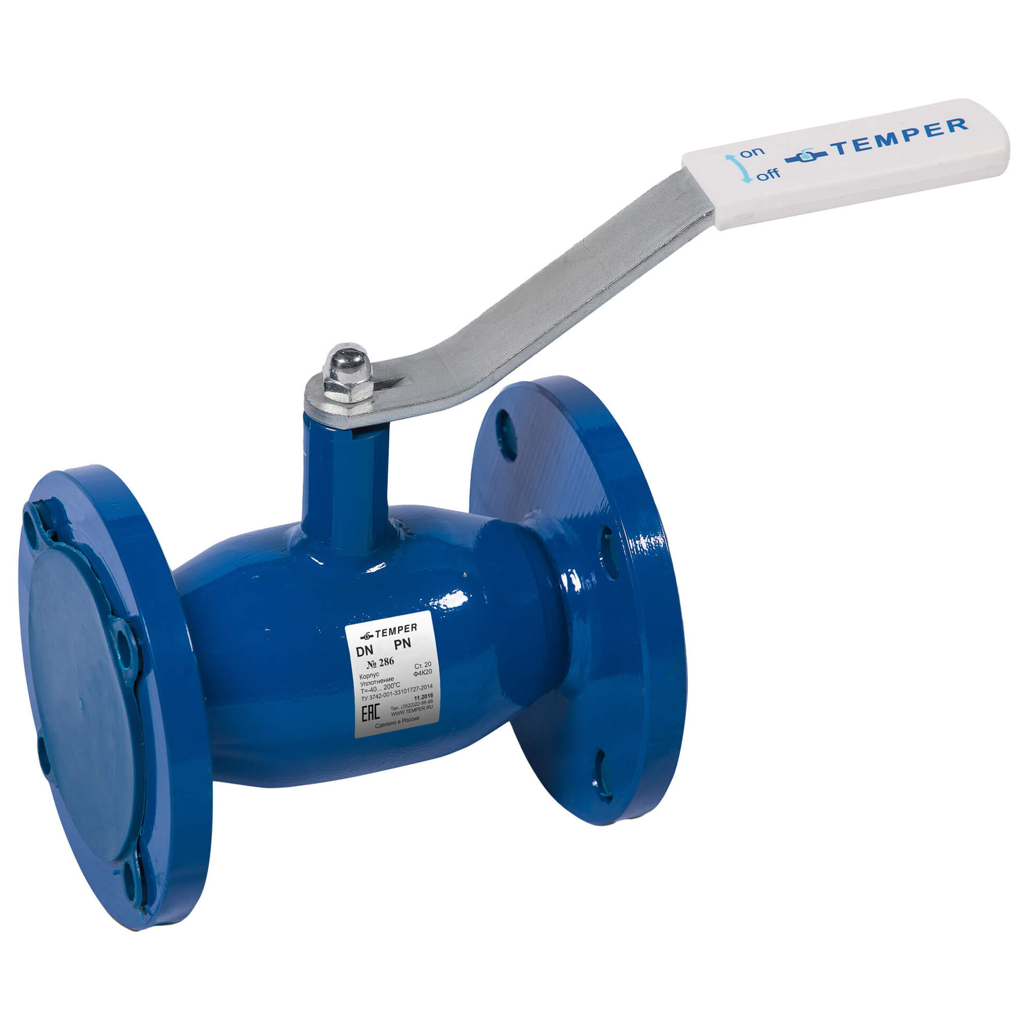 Кран шаровый TEMPER DN100 PN16, 28620100