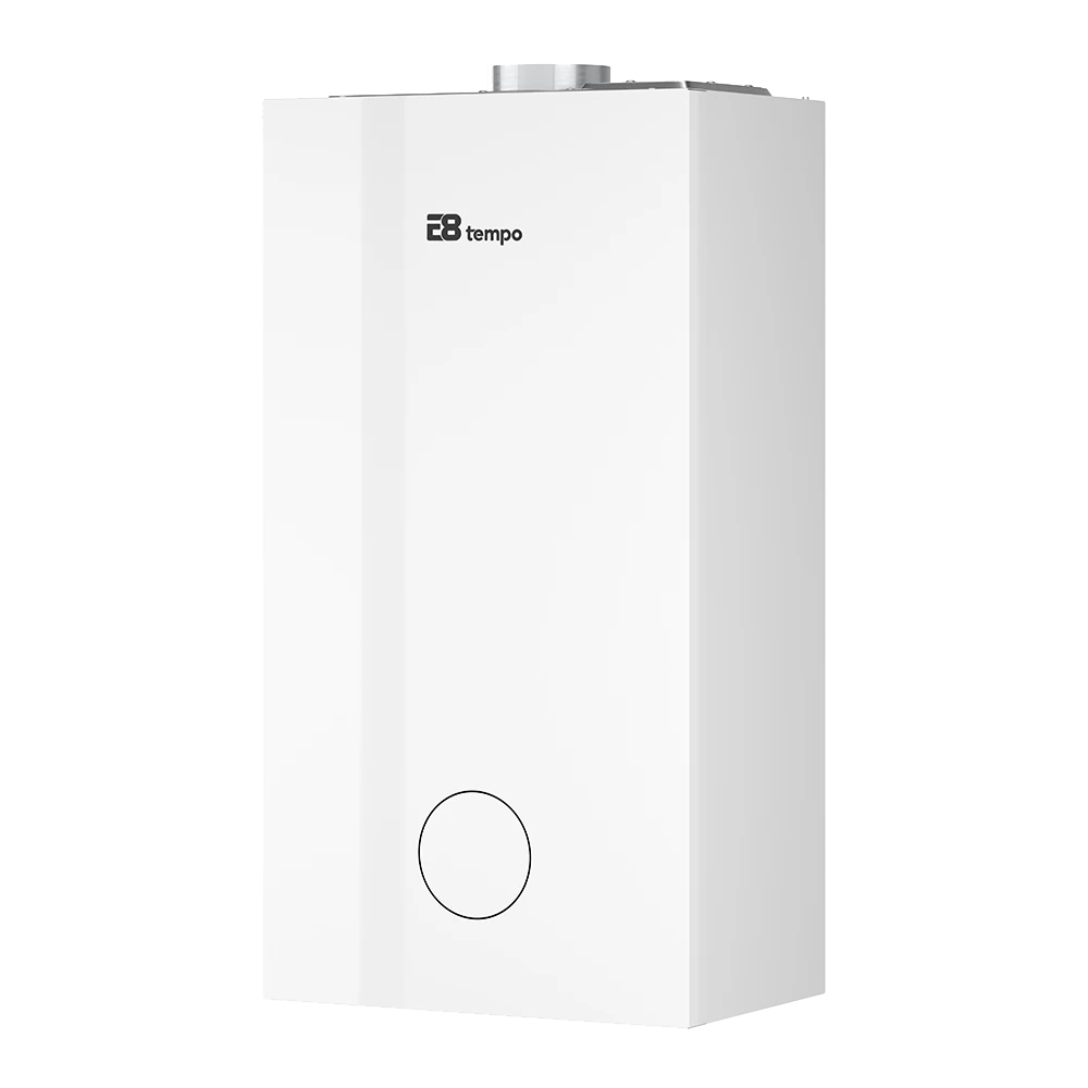 Настенный газовый котел E8 tempo GHD32V, 32 кВт белая стеклянная панель