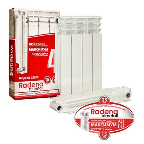 Биметаллический радиатор RADENA  350/85 10 секций