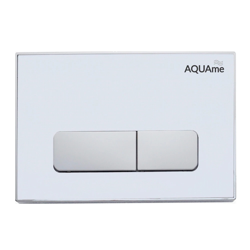Кнопка смыва AQUAme AQM4104W (белый/хром)