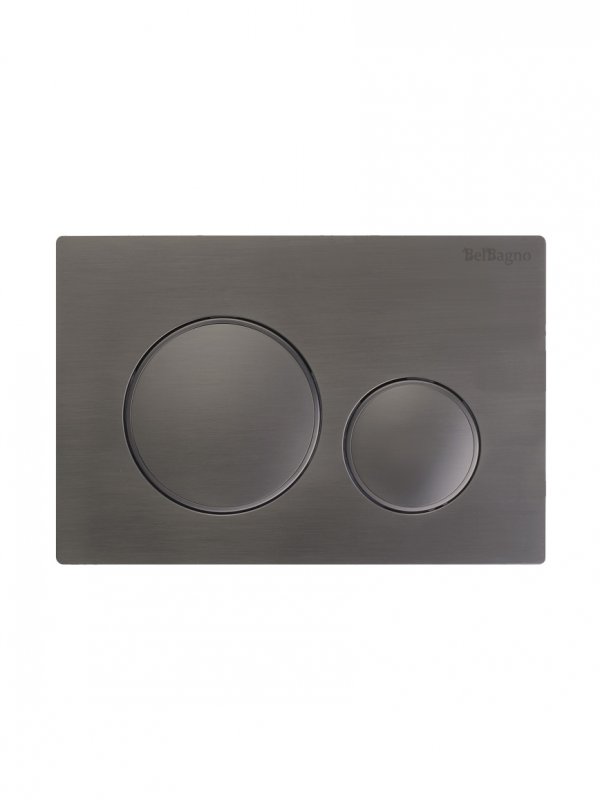 Кнопка смыва BelBagno BB-17C-GM (оружейная сталь)