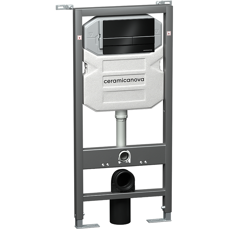 Инсталляция для подвесного унитаза Ceramica Nova Envision CN1002B (цвет клавиши черный матовый)