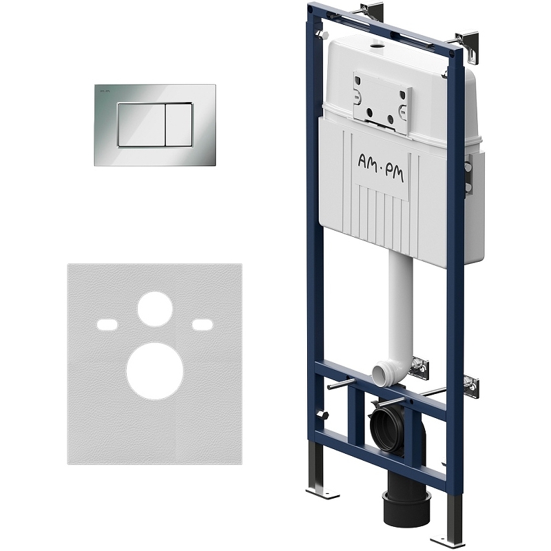 Инсталляция для подвесного унитаза AM.PM MasterFit I012710.0251 (цвет клавиши хром)