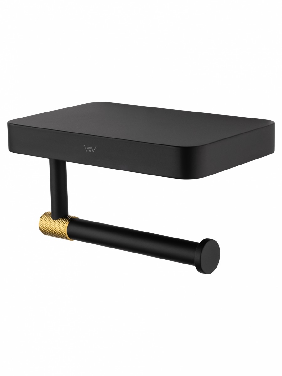 Бумагодержатель Wonzon & Woghand MAJESTIC WW-9226 (чёрный/золото)