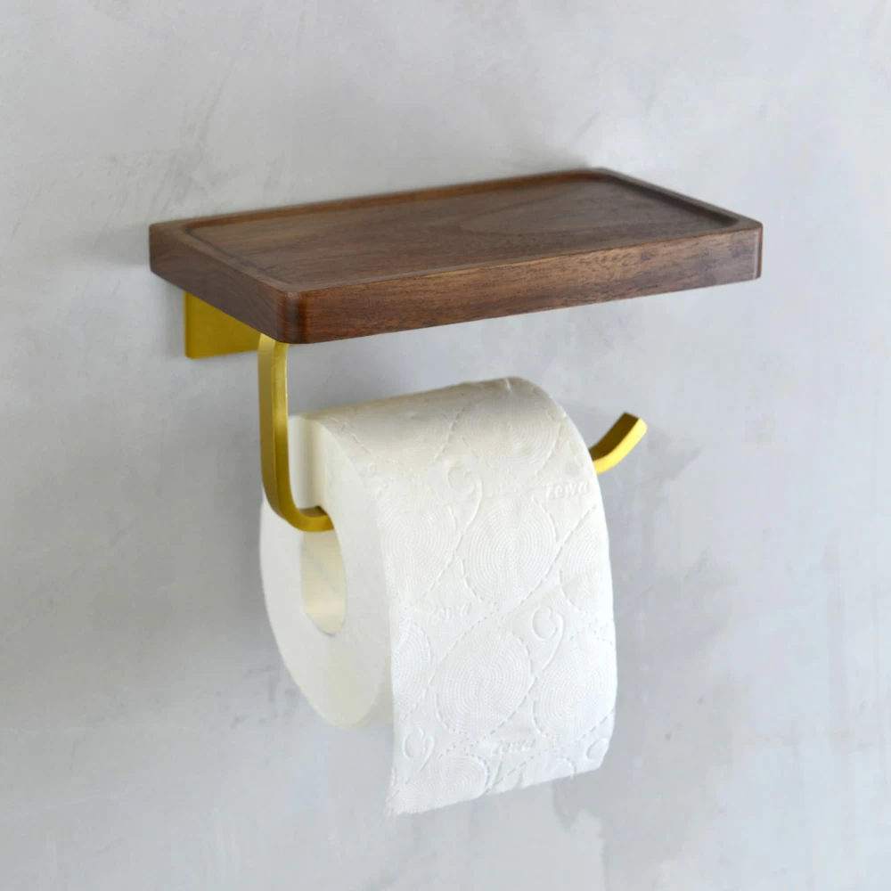 Держатель для туалетной бумаги Bronze de Luxe Forest 10705G (золото/орех)