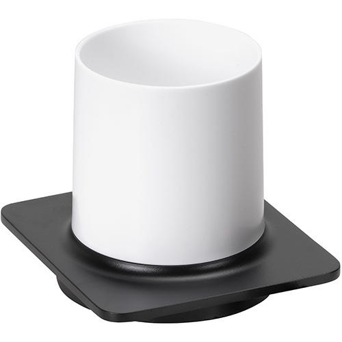 Стакан для ванной комнаты Bemeta ORGANIC BLACK 167111010 (чёрный матовый) настенный