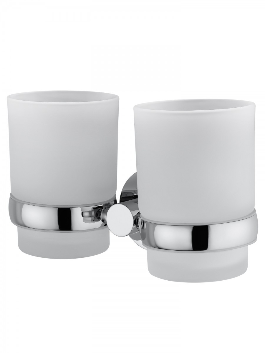 Стакан для ванной комнаты Wonzon&Woghand EASY WW-8128 (стекло матовое/хром) настенный