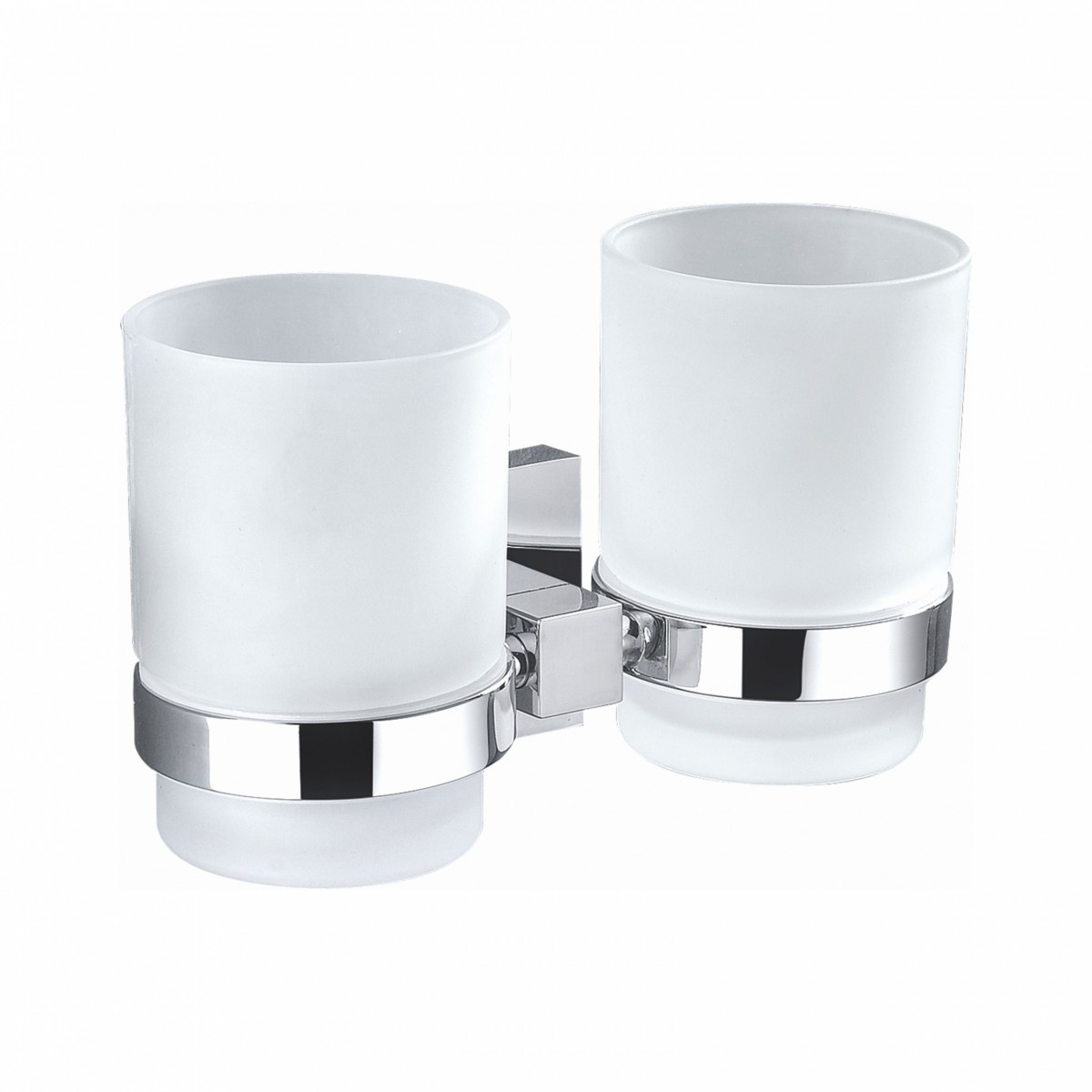 Стакан для ванной комнаты Wonzon&Woghand POLO WW-8928 (стекло матовое/хром) настенный