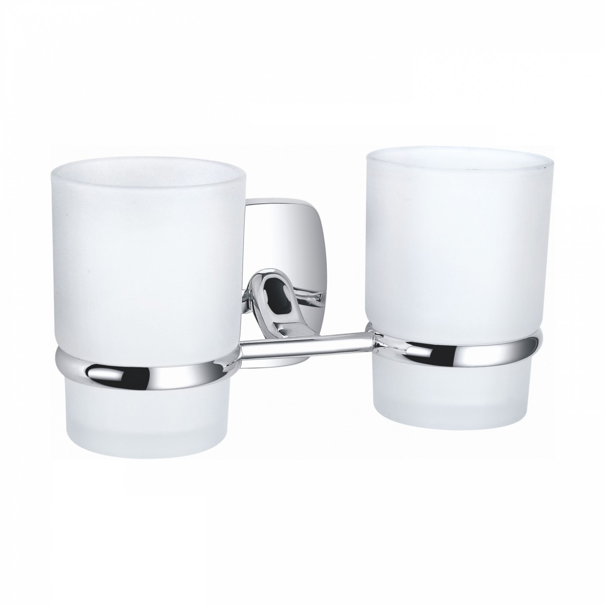 Стакан для ванной комнаты Wonzon&Woghand PORTO WW-1801 (стекло матовое/хром) настенный