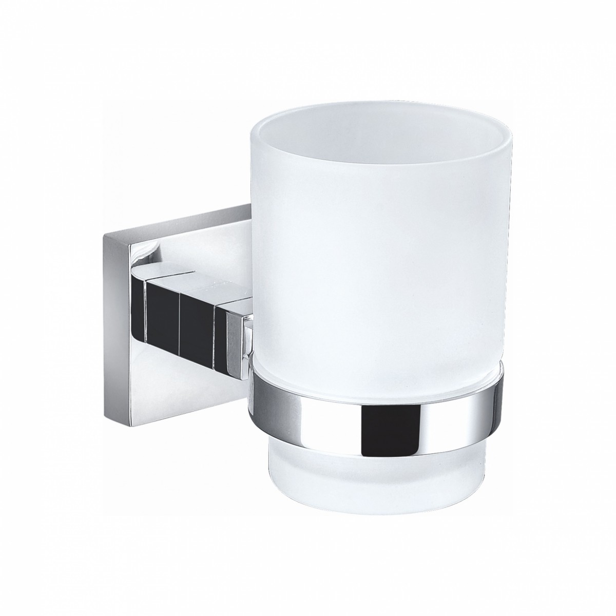 Стакан для ванной комнаты Wonzon&Woghand POLO WW-8921 (стекло матовое/хром) настенный