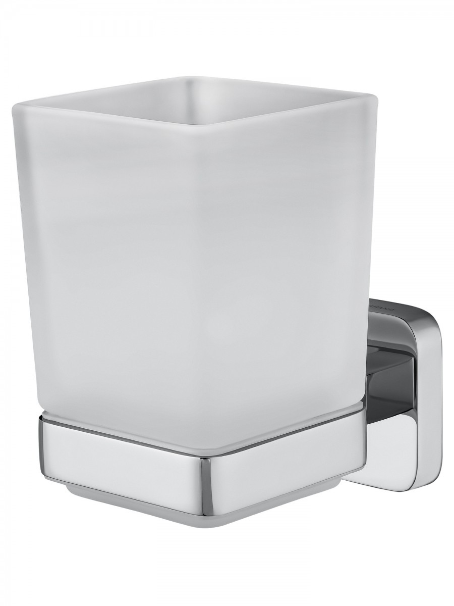 Стакан для ванной комнаты Wonzon&Woghand STILL WW-6621 (стекло матовое/хром) настенный