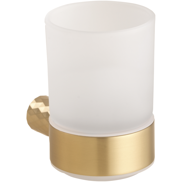 Стакан для ванной комнаты Bemeta ZYRA 174110010 (стекло матовое/золото матовое) настенный