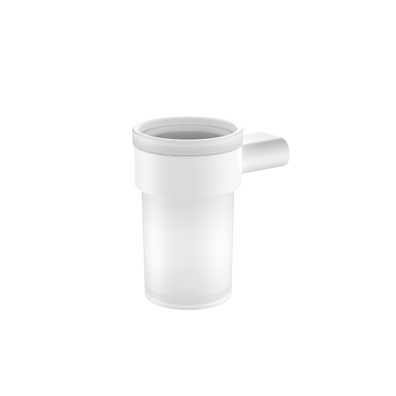 Стакан для ванной комнаты IDDIS Petite PETWTSGi45 (белый матовый/стекло матовое)
