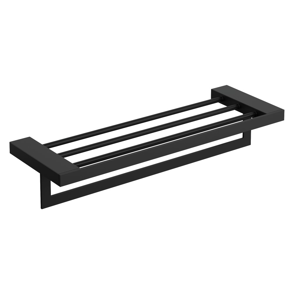 Полка для полотенец Boheme Qubic 10737-B (чёрный матовый)