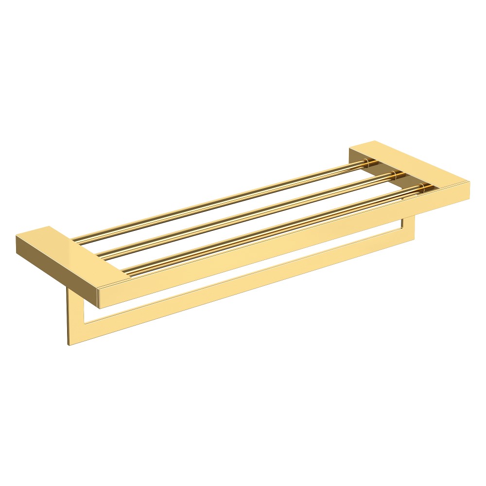 Полка для полотенец Boheme Qubic 10737-G (золото)