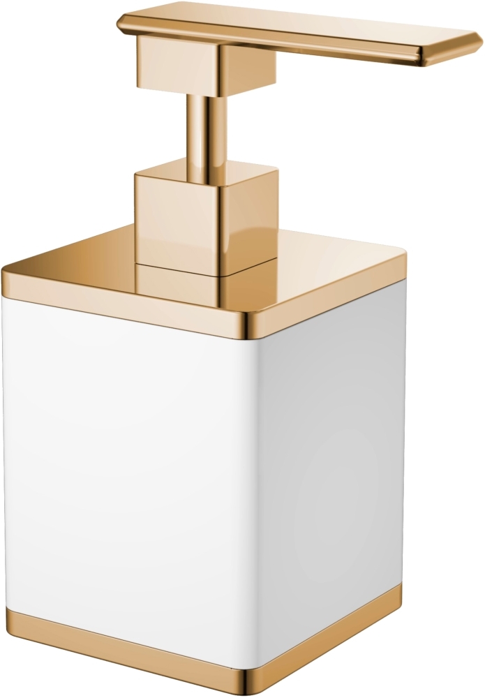 Дозатор Boheme 10969-W-G (белый/золото)