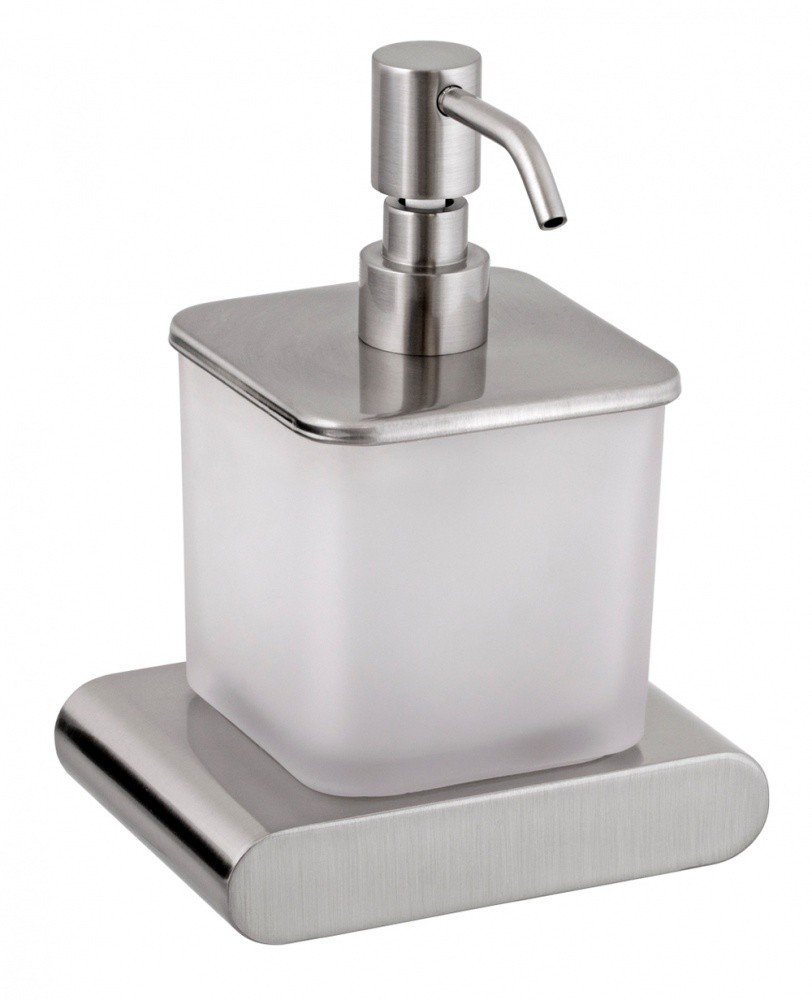 Дозатор Remer Lounge LN13NP (никель брашированный/стекло матовое)