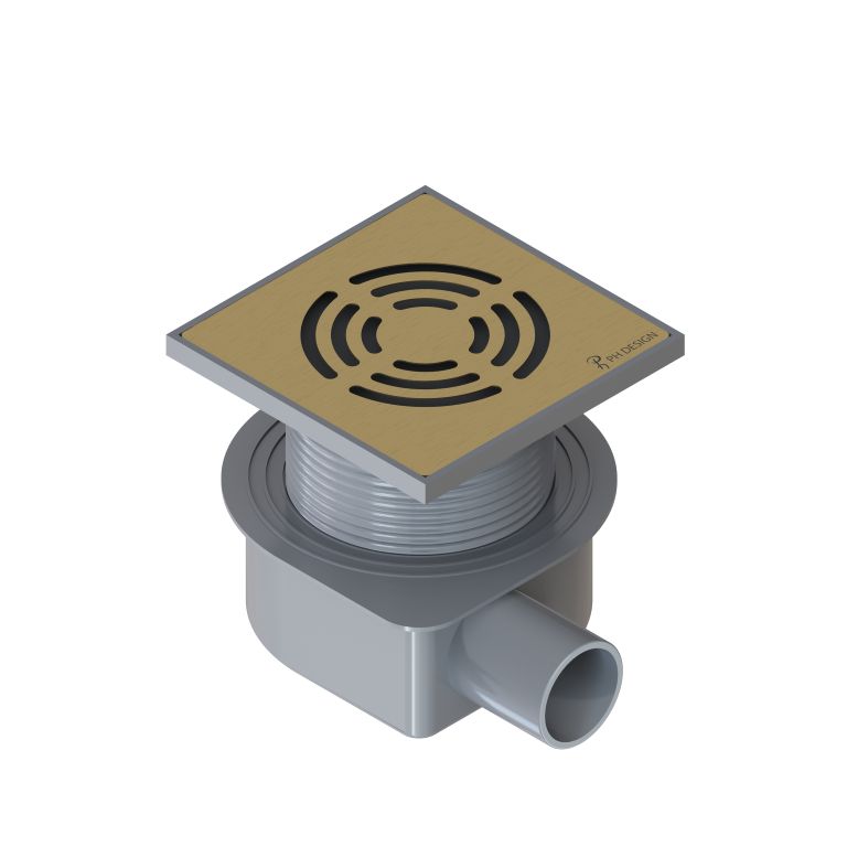 Душевой трап Boheme Smart Design 985-10-MG 100 мм (золото матовое)