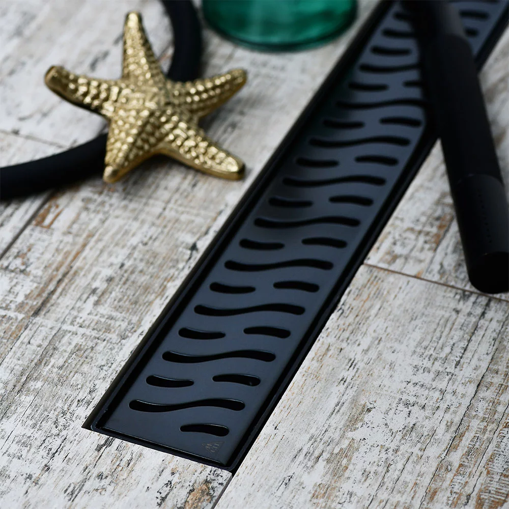 Душевой трап Veconi Harmony Black V350HB 350 мм (чёрный матовый)