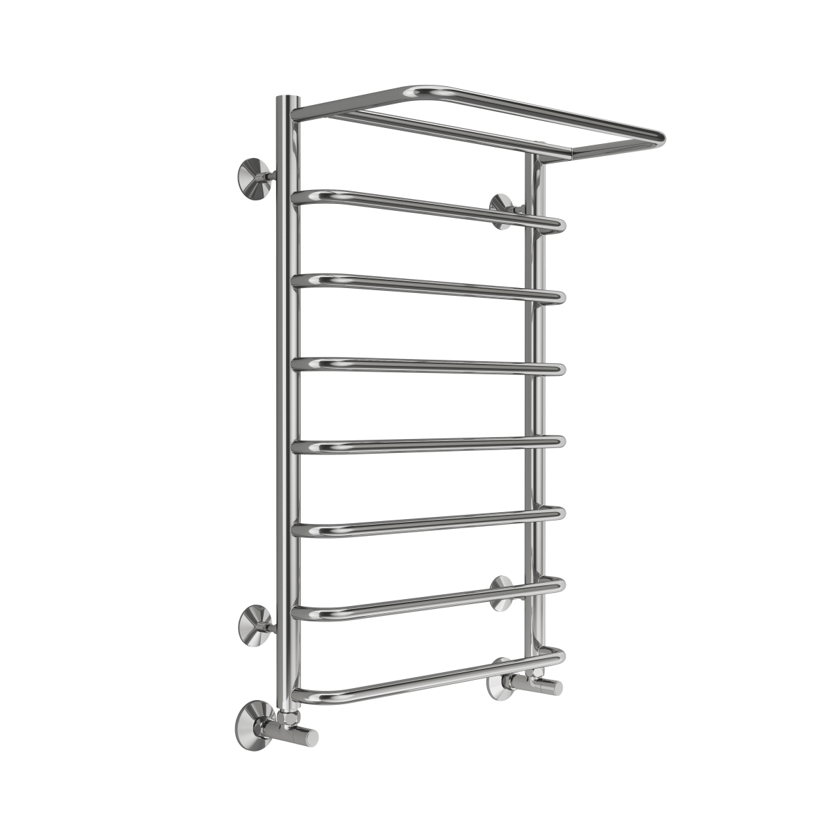 Водяной полотенцесушитель Terminus Полка П8 500*800 (хром) с полкой