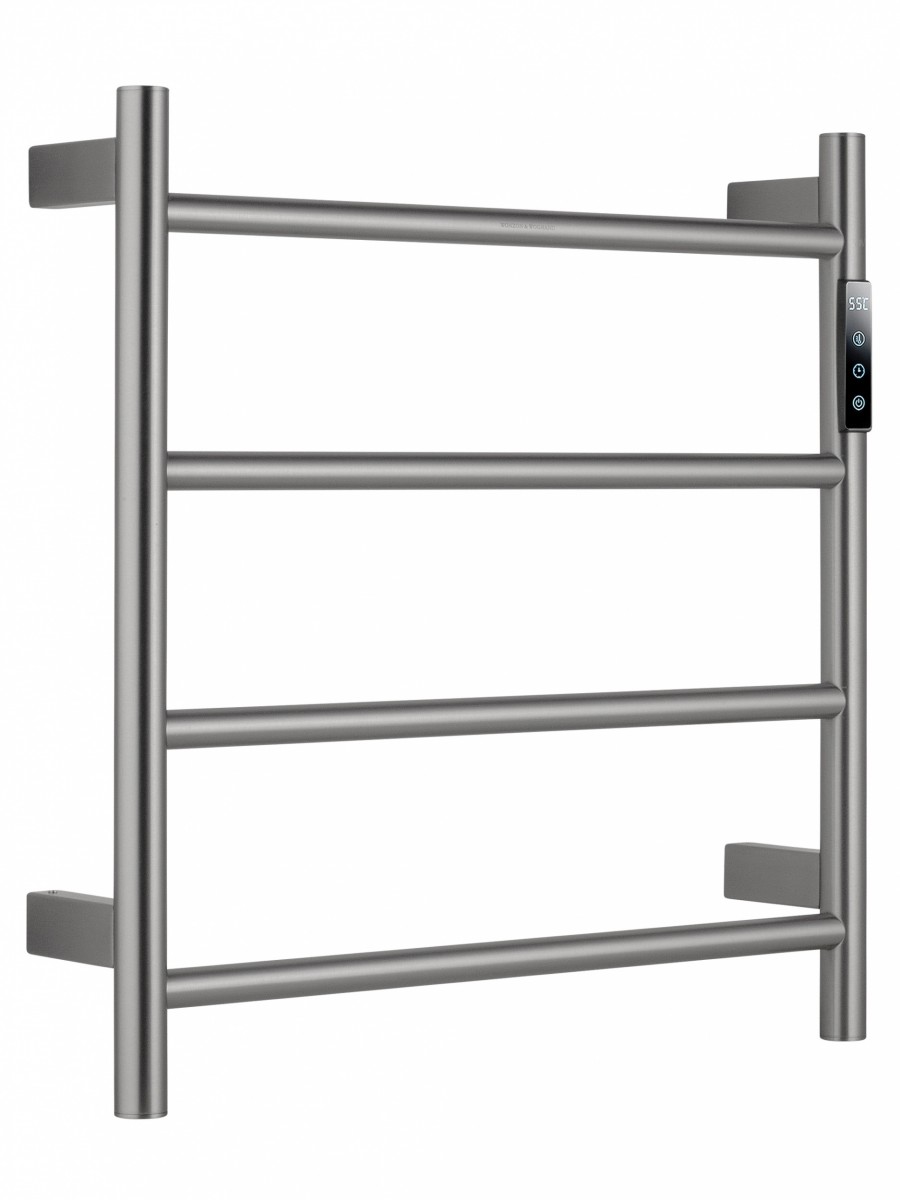 Электрический полотенцесушитель Wonzon&Woghand Bonn WW-AL404-BR 474*475 мм (брашированный никель)