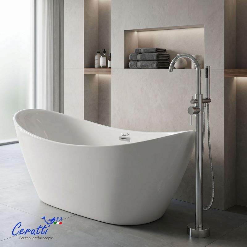 Ванна акриловая Cerutti SPA Nemi CT12174 170*73 см (белый)