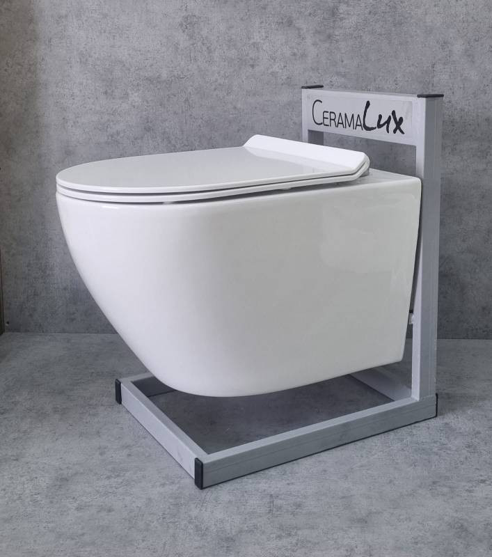 Подвесной унитаз Ceramalux 2196-2 безободковый (белый)