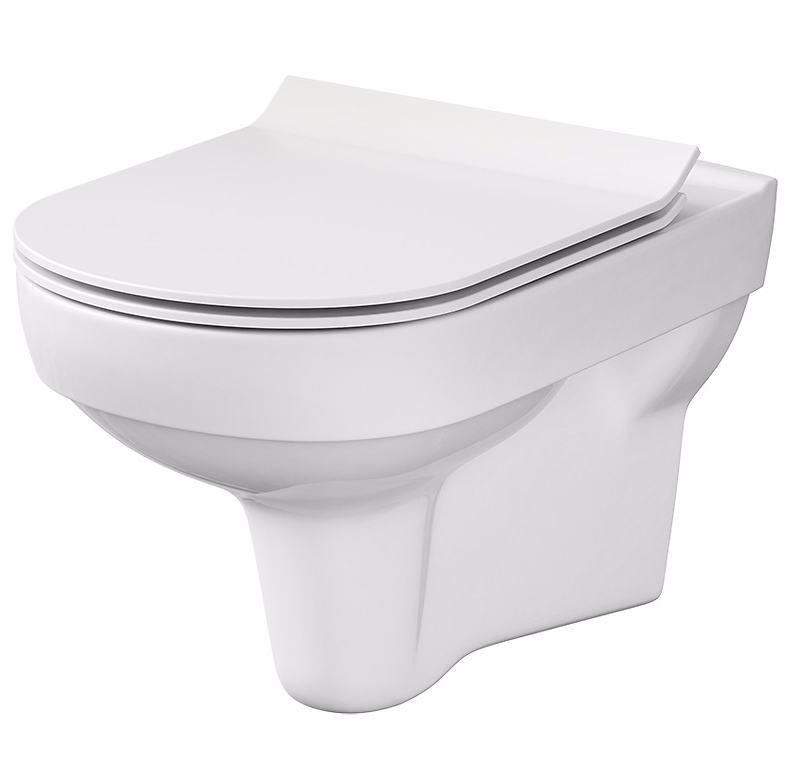 Подвесной унитаз Cersanit City New Clean On безободковый (белый)
