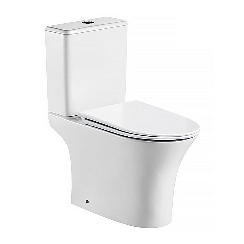 Унитаз-компакт Azario FRETTA ROUND AZ-7121A безободковый (белый)