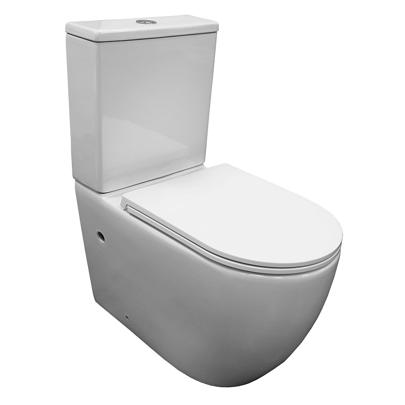 Унитаз-компакт Azario Verona AZ-8301 безободковый (белый) смыв торнадо