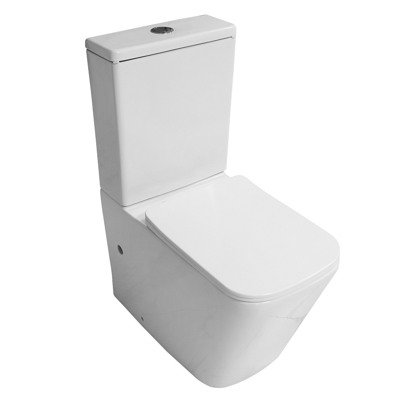Унитаз-компакт Azario Indor AZ-T004B-R безободковый (белый)