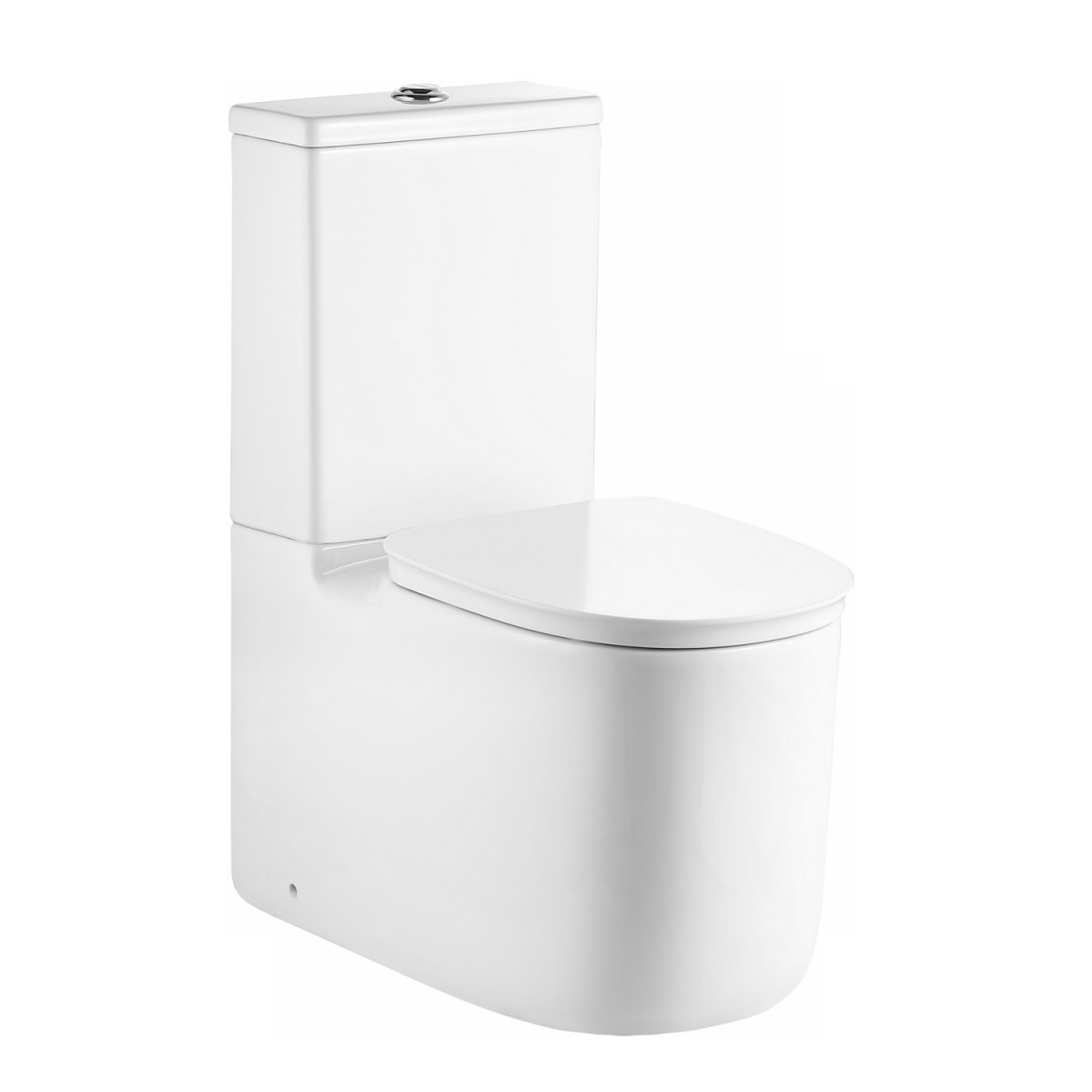 Унитаз-компакт Black&White Gravity 7780WX безободковый (белый) смыв торнадо