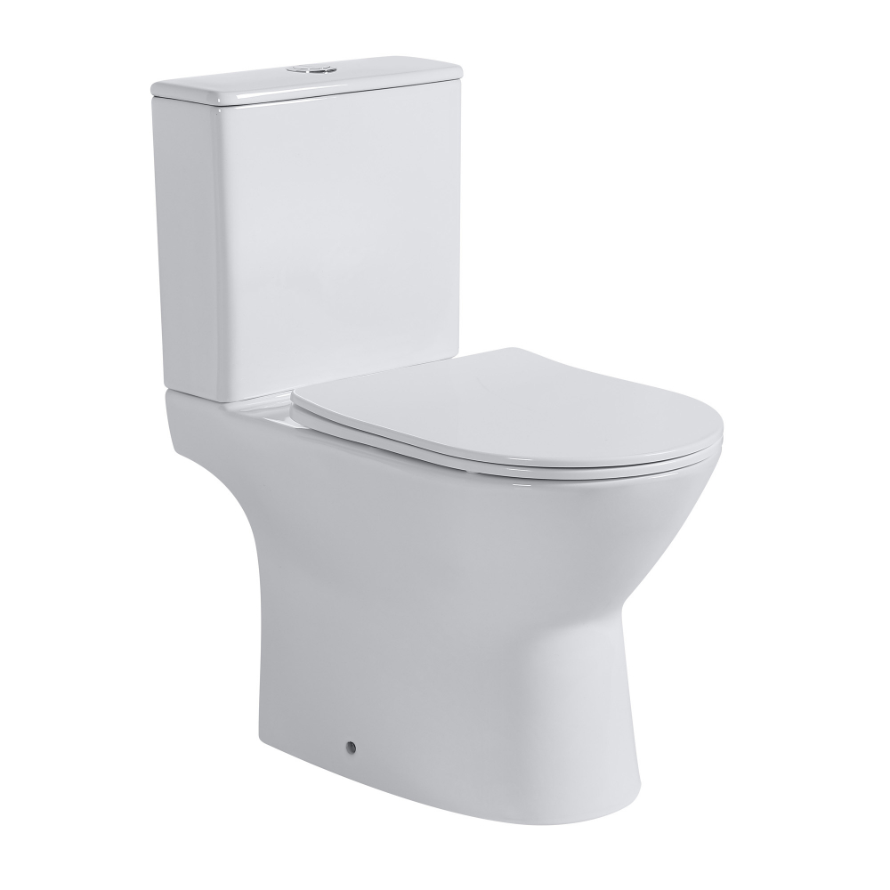 Унитаз-компакт Abber Rechteck AC1136 безободковый (белый) торнадо
