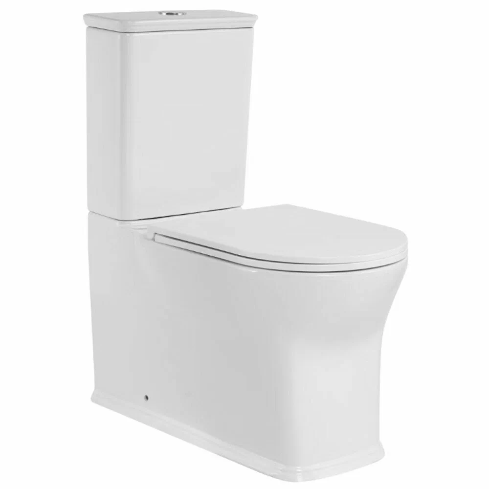 Унитаз-компакт SantiLine SL-5042 безободковый (белый) смыв торнадо