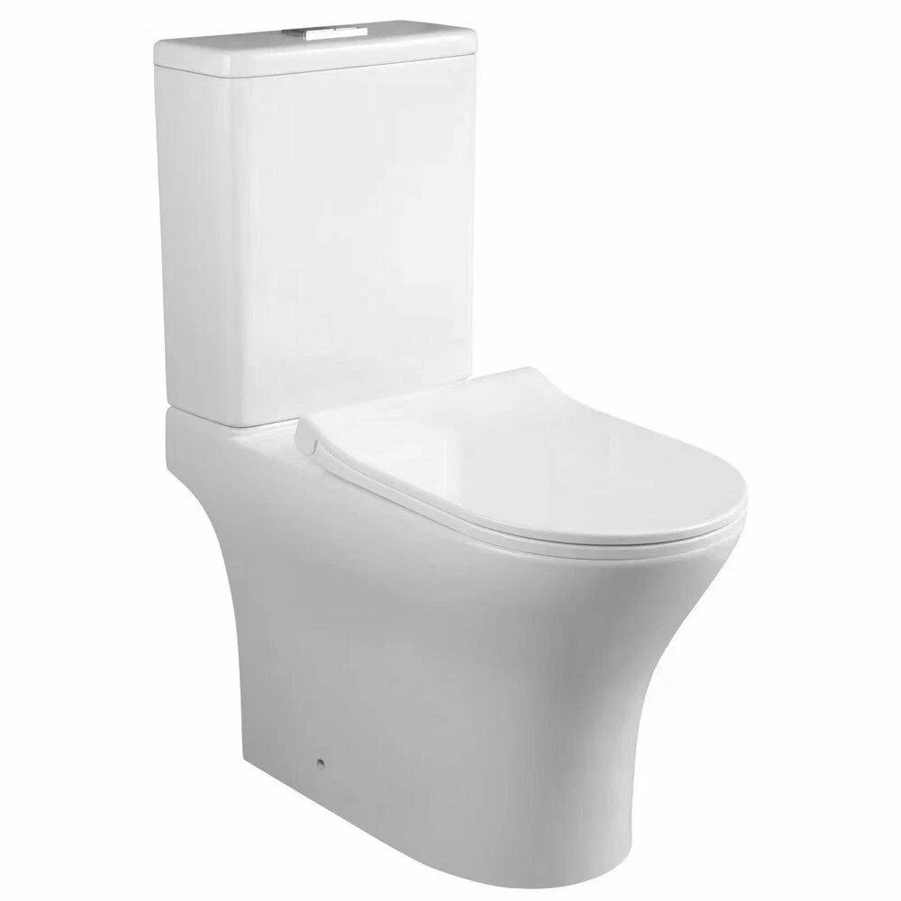 Унитаз-компакт SantiLine SL-5044 безободковый (белый) смыв торнадо