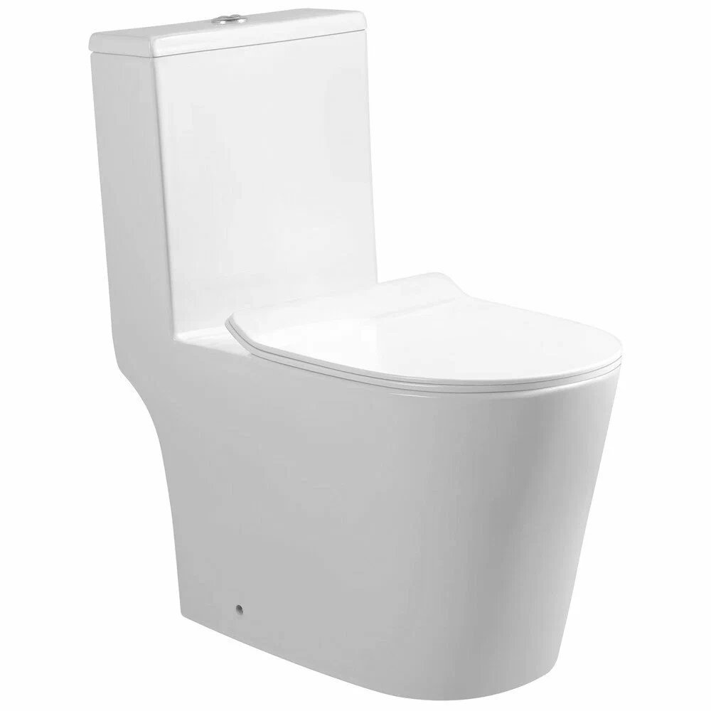 Унитаз-компакт SantiLine SL-5045 безободковый (белый) смыв торнадо