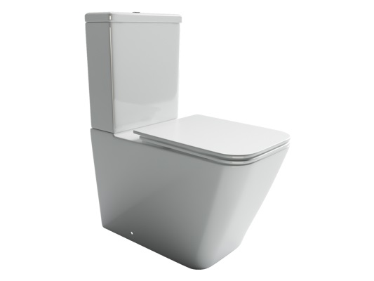 Приставной унитаз Ceramica Nova Cubic CN1803 безободковый (белый)