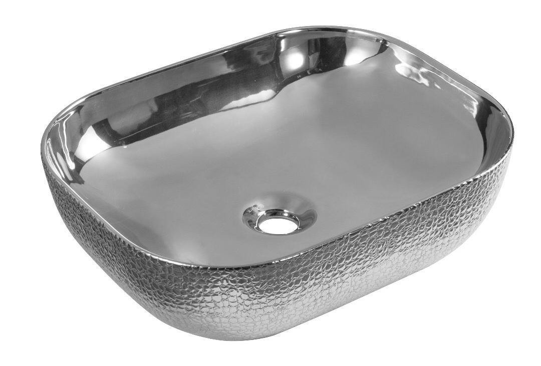 Раковина СeramaLux D1302H009 500*400 мм (серебро)