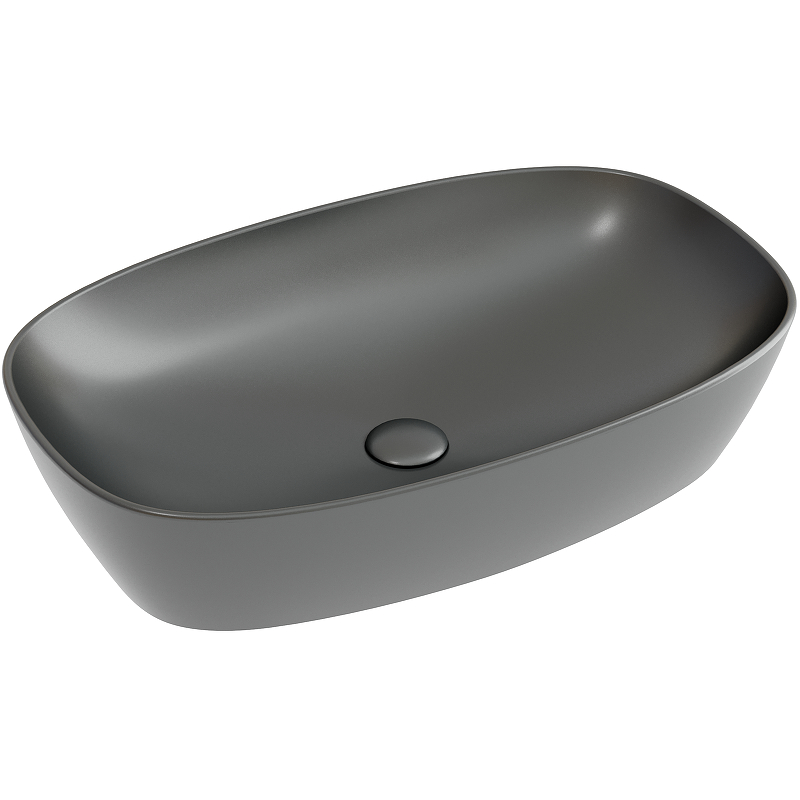 Раковина накладная Ceramica Nova Element CN6049MDH 600*380 мм (тёмный антрацит матовый)