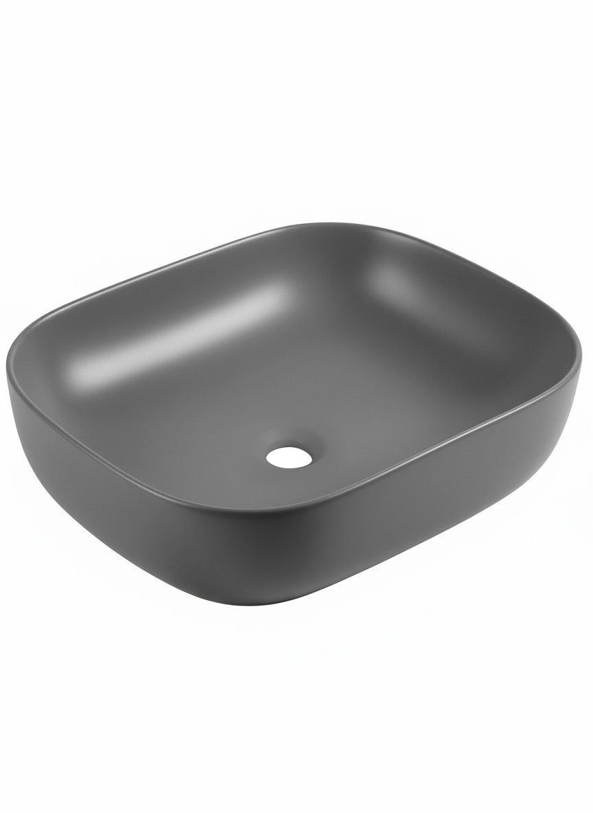 Раковина накладная Wonzon & Woghand Tahoe WW-RN41286-MG 500*398 мм (серый матовый)