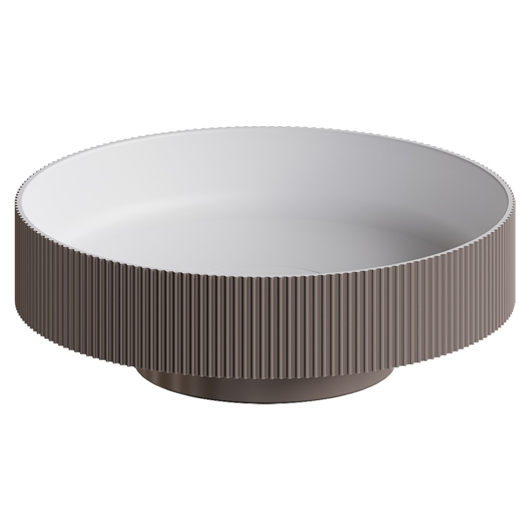 Раковина накладная Boheme Sole Corian 801-R-D 400*400 мм (бежевый)