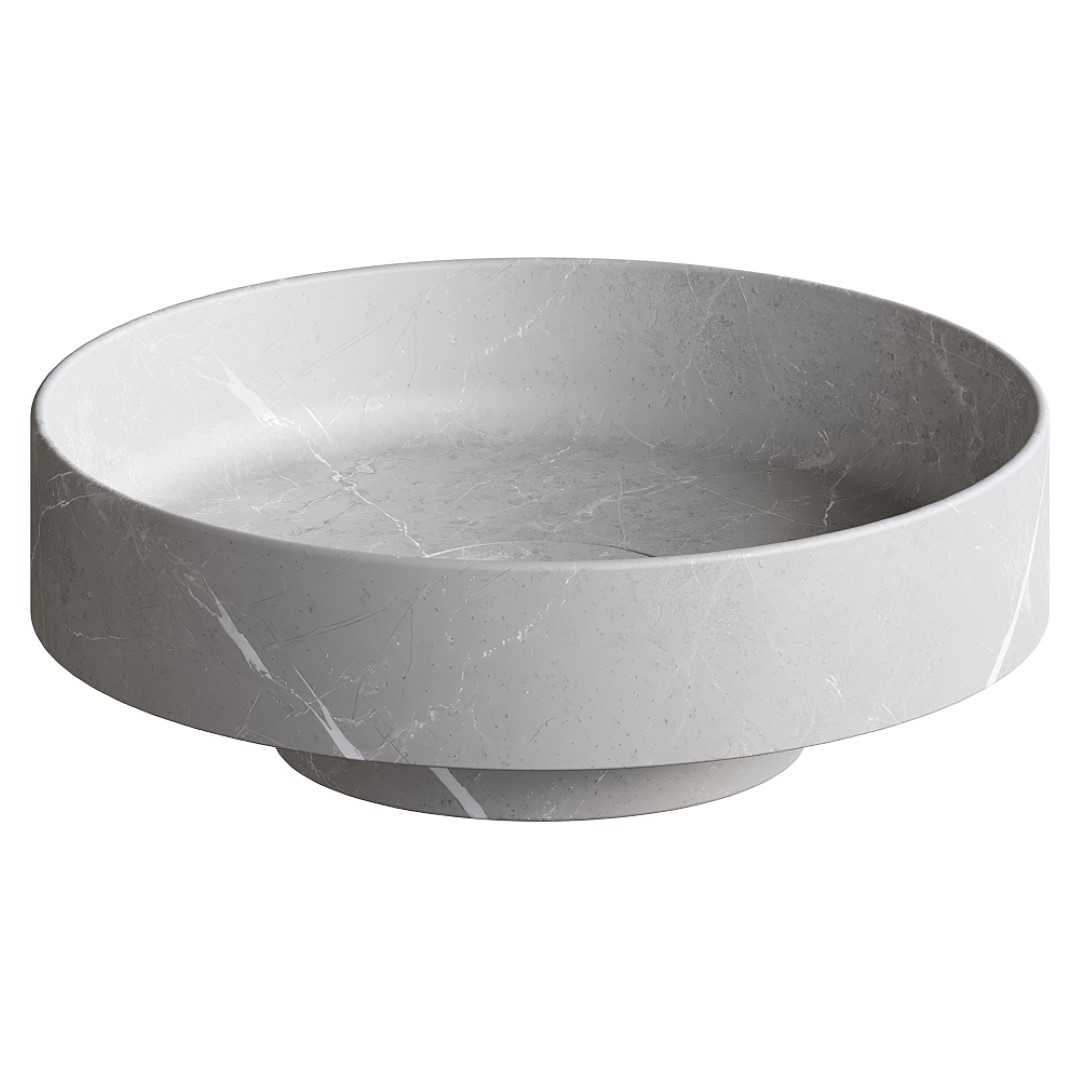 Раковина накладная Boheme Sole Corian 801-GR 400*400 мм (amani Grigio)