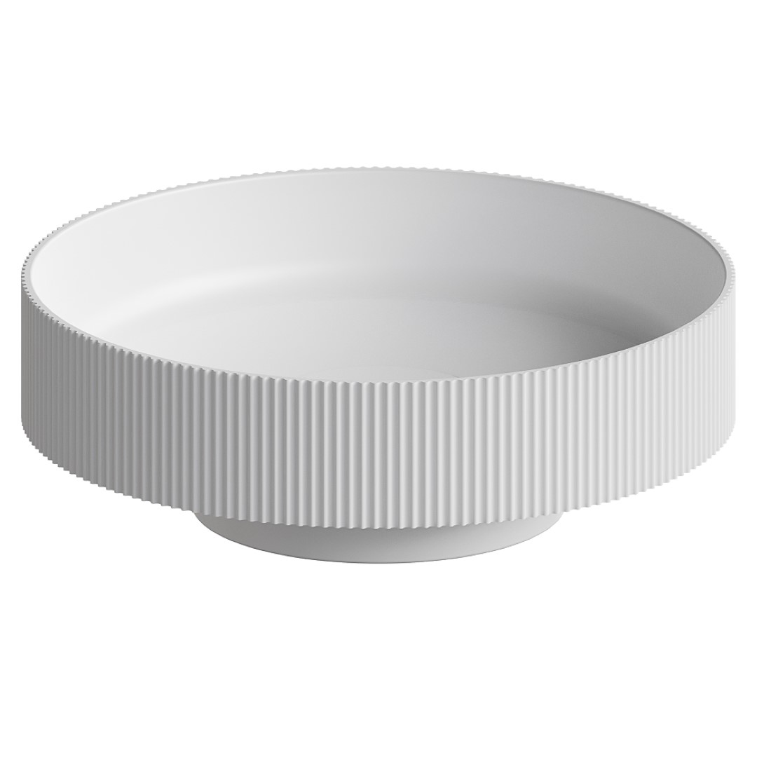 Раковина накладная Boheme Sole Corian 801-R-MW 400*400 мм (белый матовый)