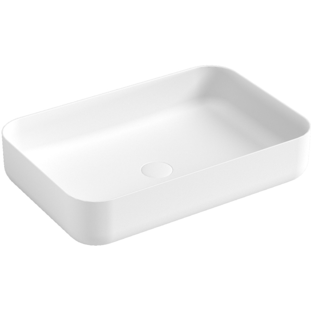 Раковина накладная ArmadiArt Corian 879-60-MW 600*400 мм (белый матовый)