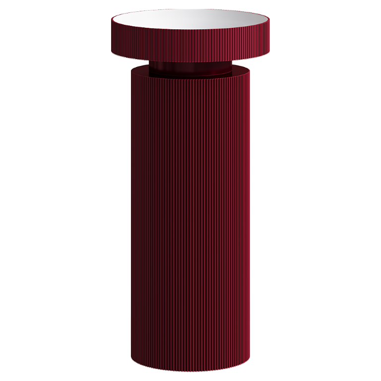 Раковина накладная с пьедесталом Boheme SOLE Corian 801-R-BUR+801-Base-R-BUR 400*400 мм (бургунди)